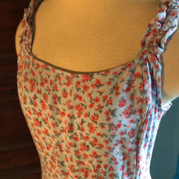 American Eagle 🦅 sundress med/midi/smocked in back/stretch strap makes ruffle - Picture 3 of 12